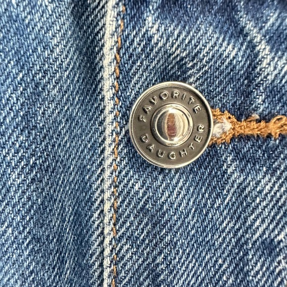 Favorite Daughter The City Dress Denim Jean Long Sleeve Midi Dress Womens 34 - Picture 11 of 14